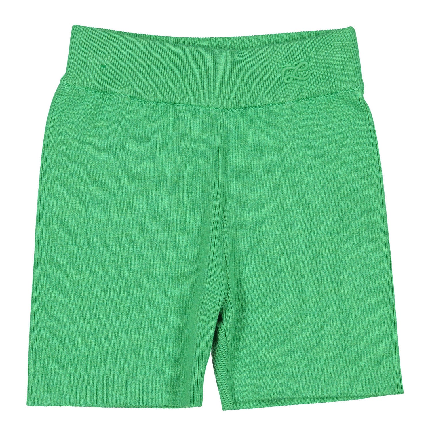 L by Ladida Green Ribbed Knit Shorts