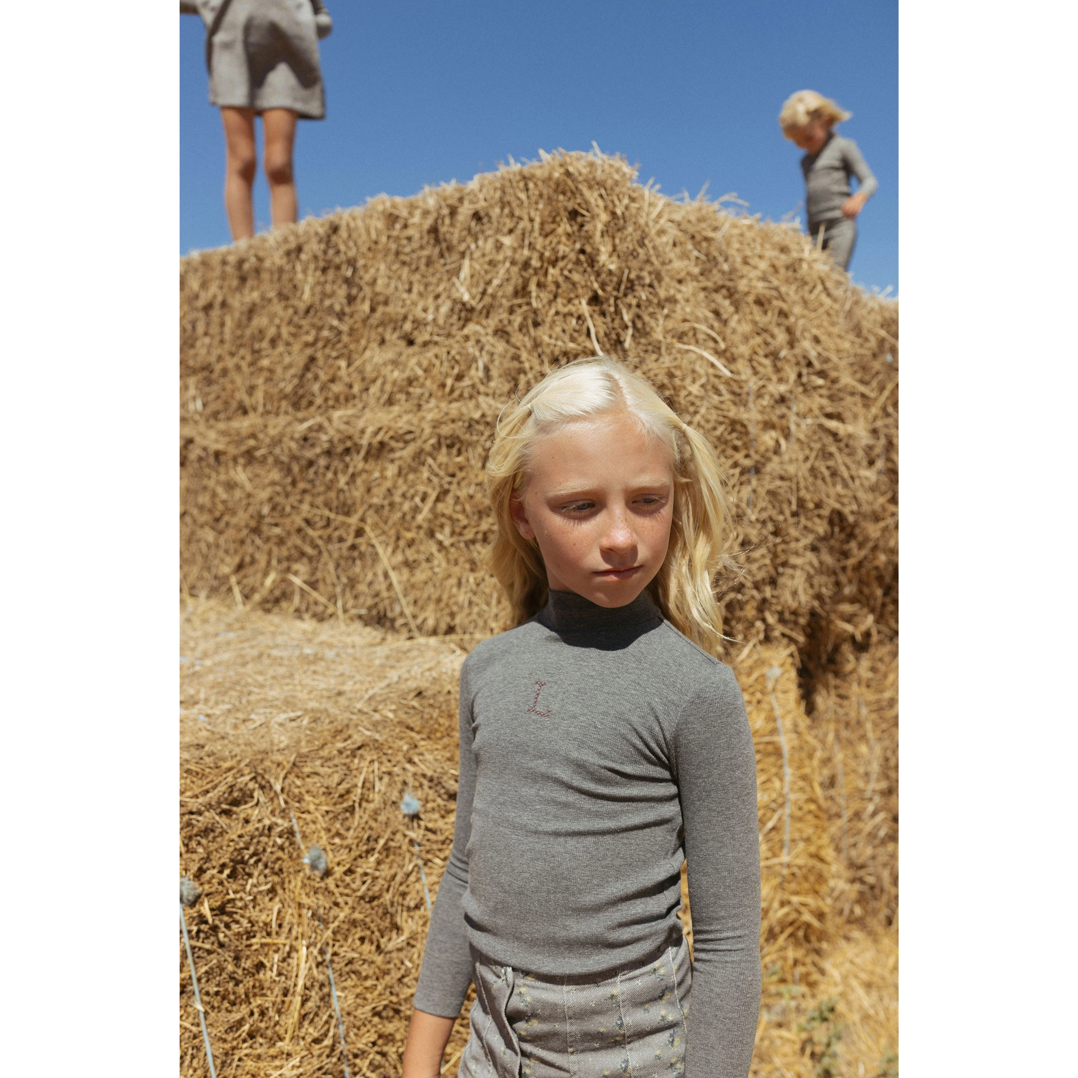 L by Ladida Grey Solid Turtleneck - Image 3