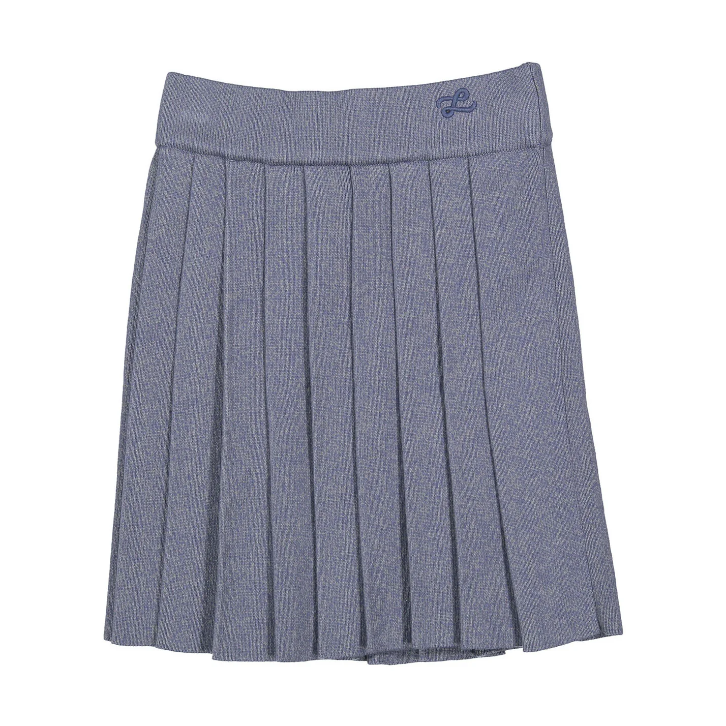 L by Ladida Greyish Blue Knit Pleated Skirt