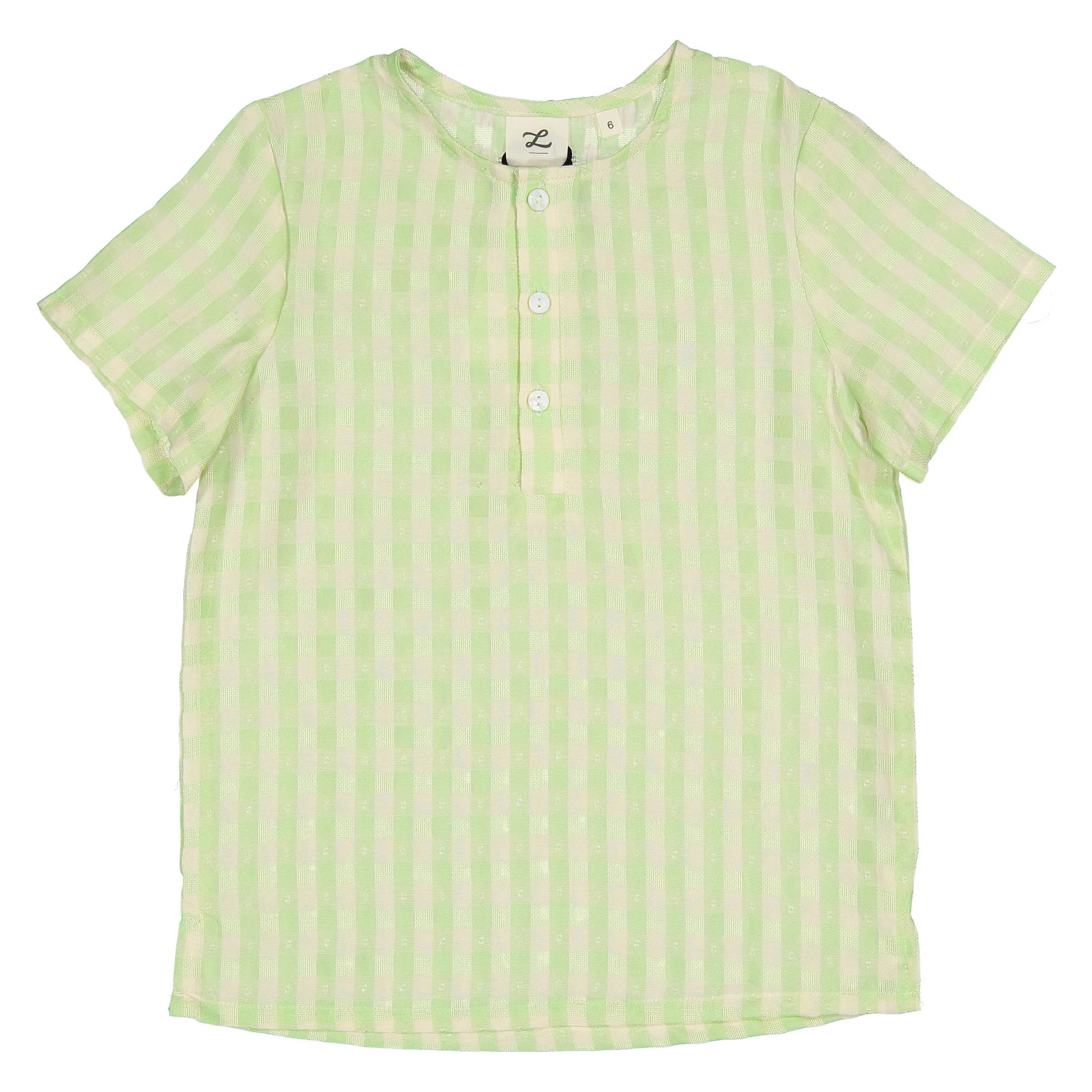 L by Ladida Lime Check Tunic