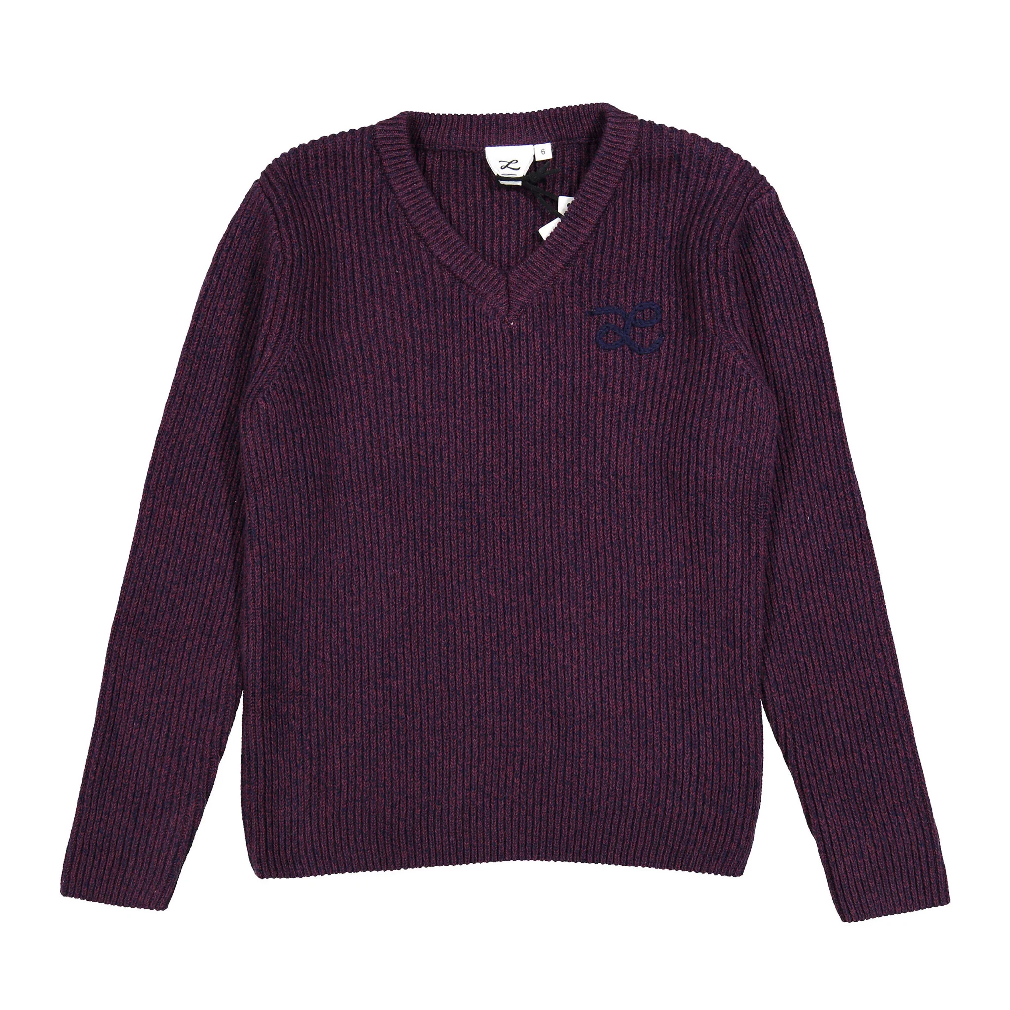 L by Ladida Maroon Blend V Neck Sweater