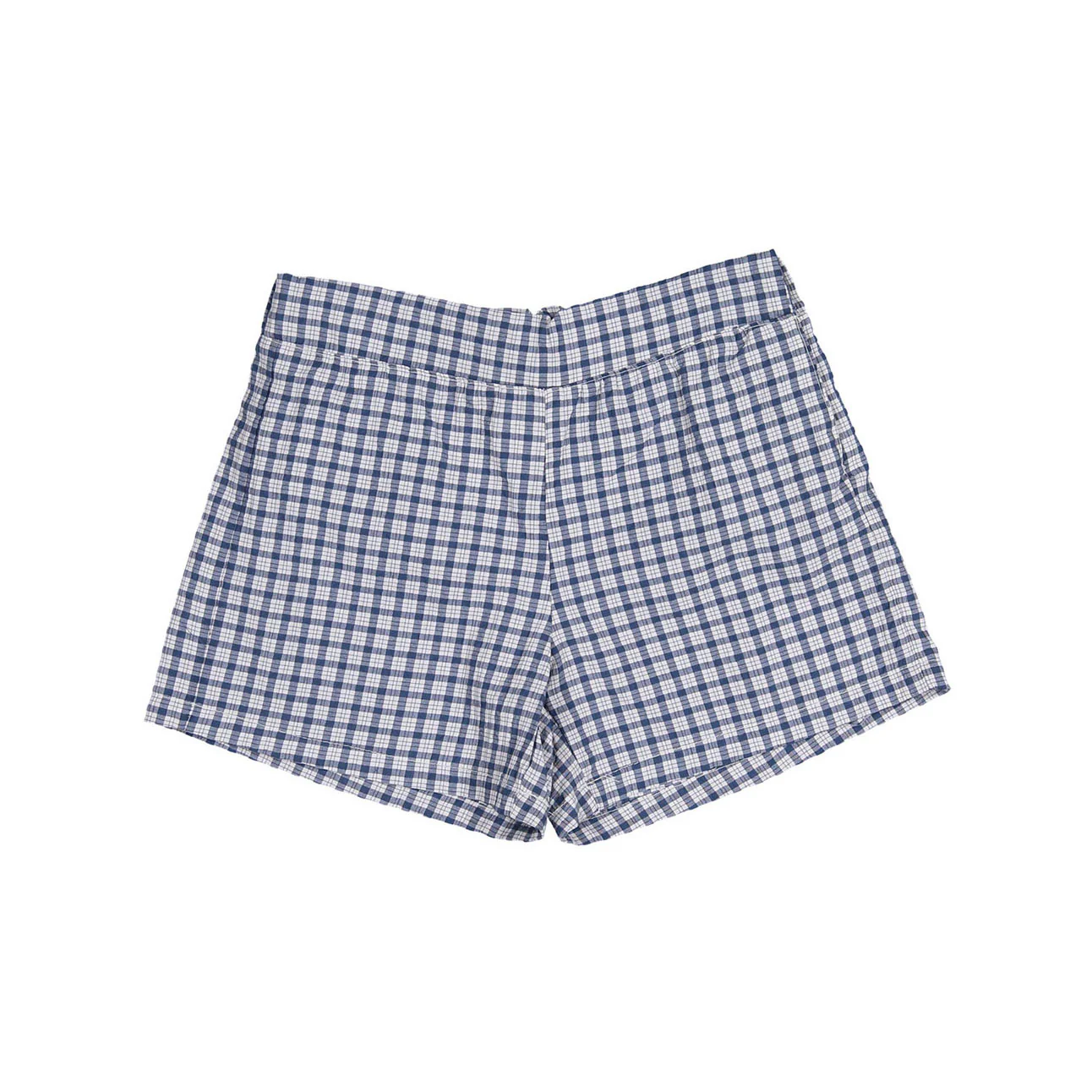 L by Ladida Navy Check Button Short