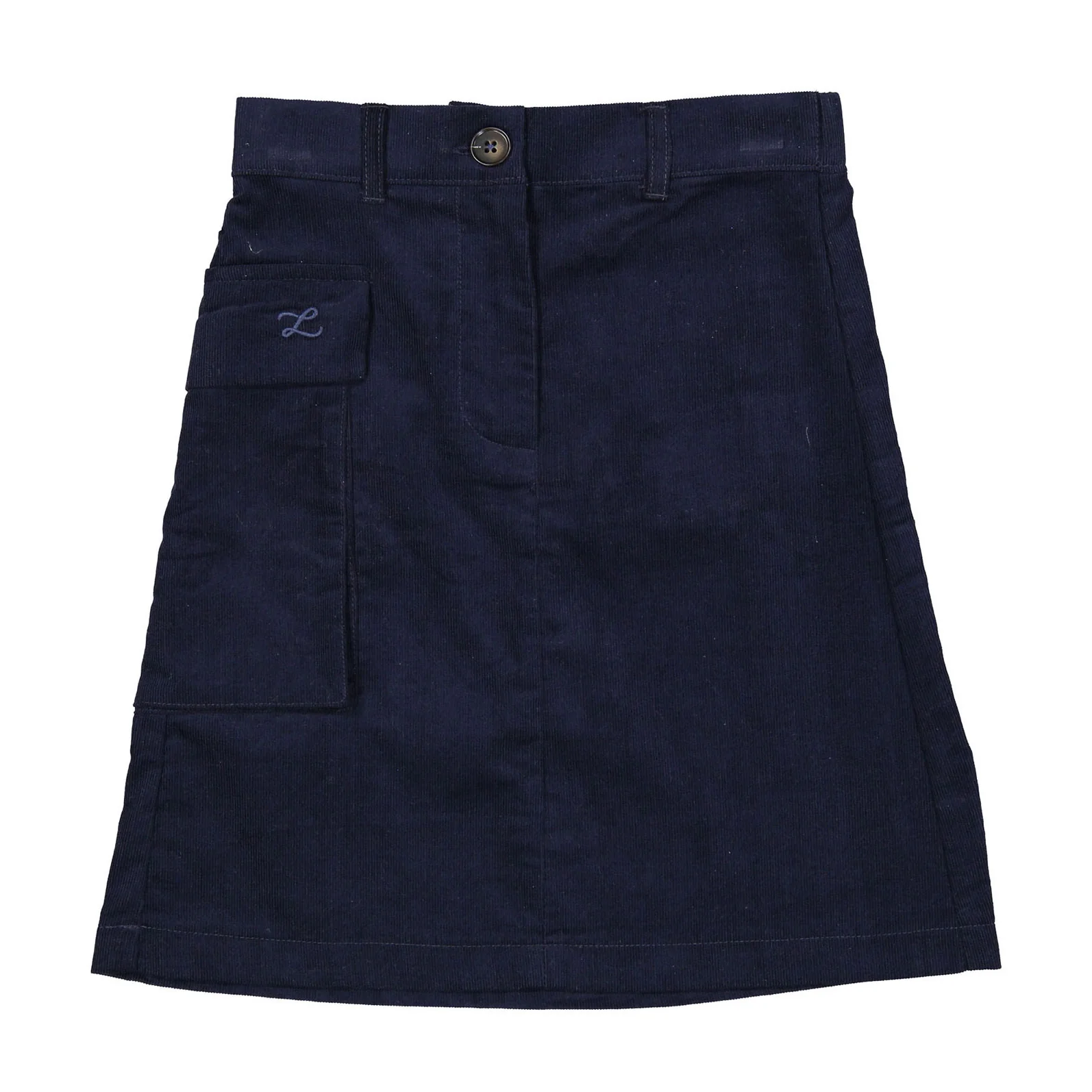 L by Ladida Navy Corduroy Skirt