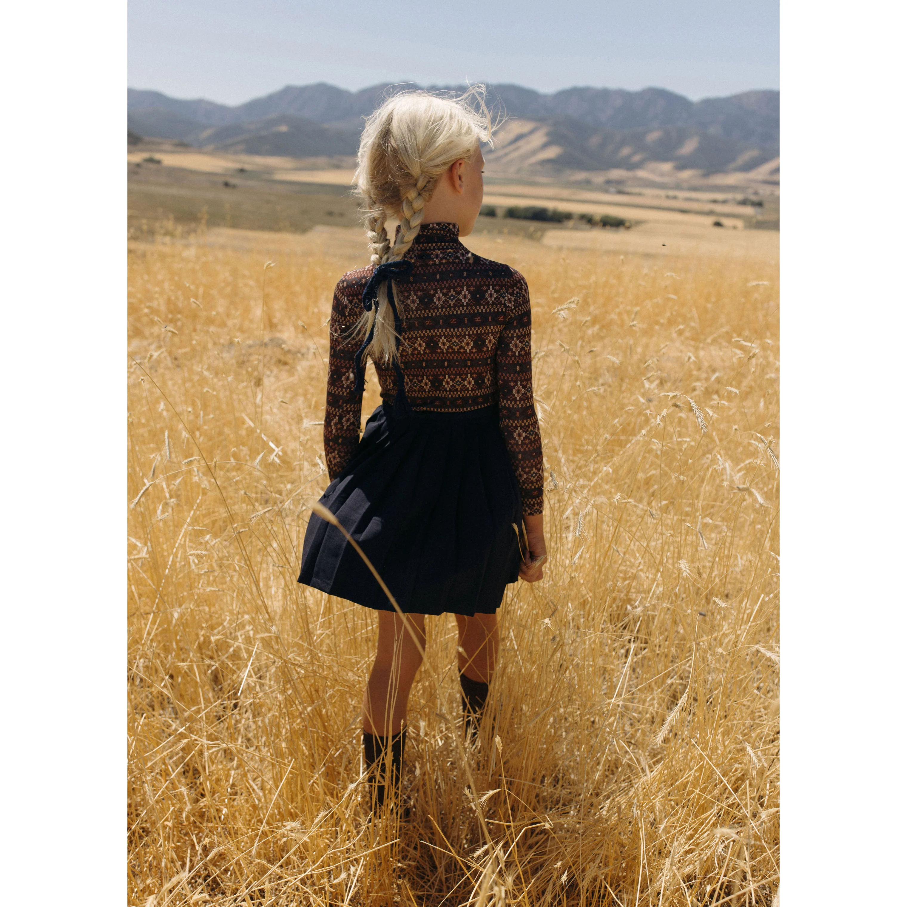 L by Ladida Navy Drawstring Pleated Skirt - Image 3