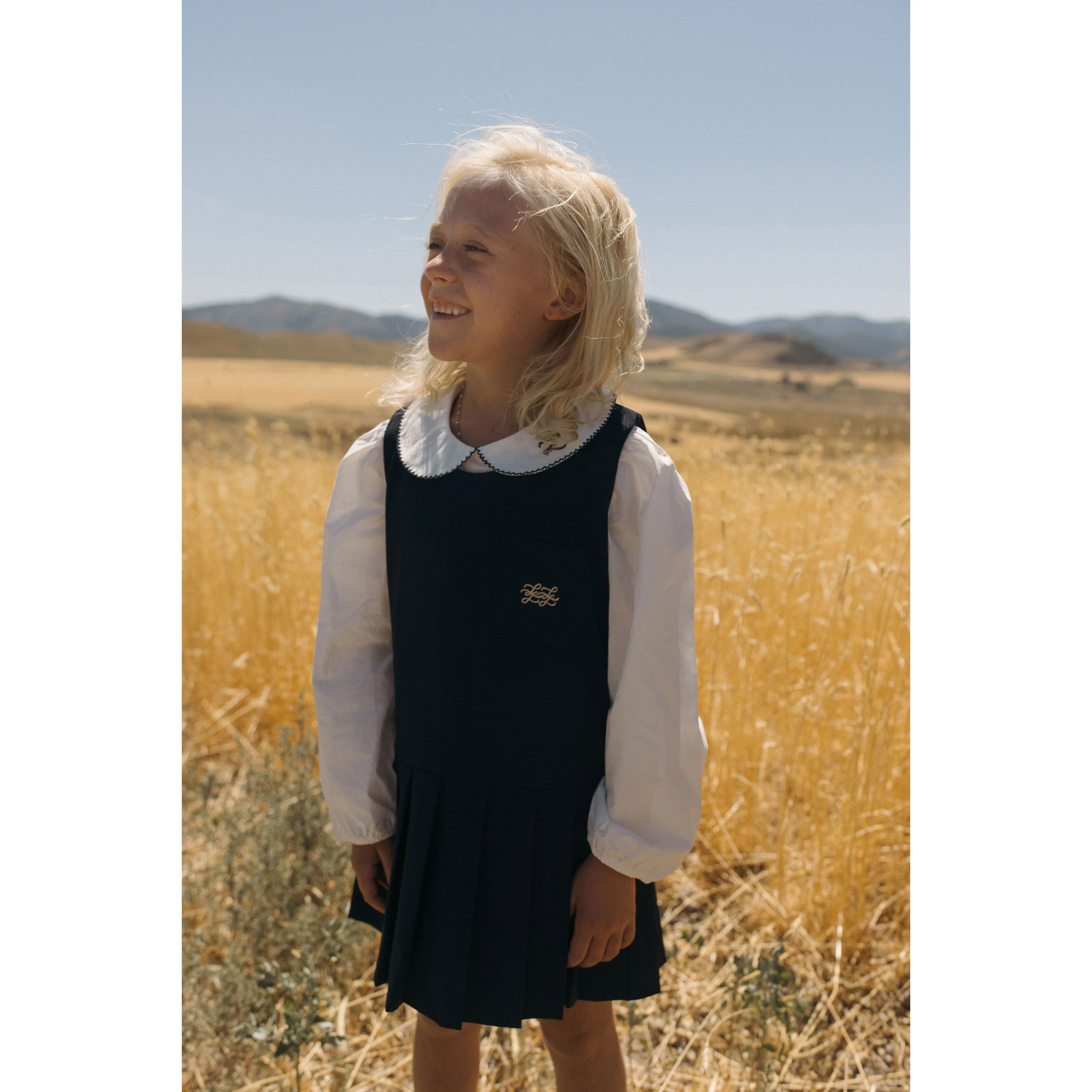 L by Ladida Navy Pleated Jumper - Image 2