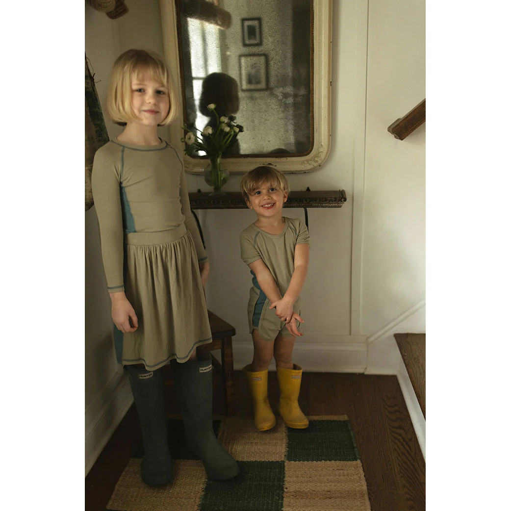 L by Ladida Olive + Slate Boys Contrast Shorts - Image 5