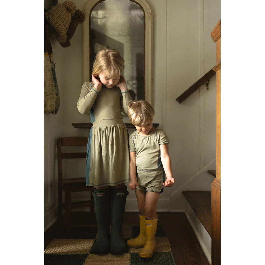 L by Ladida Olive + Slate Girl Contrast Skirt - Image 4