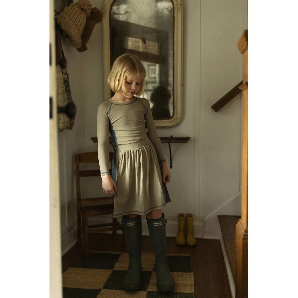 L by Ladida Olive + Slate Girl Contrast Tee - Image 2