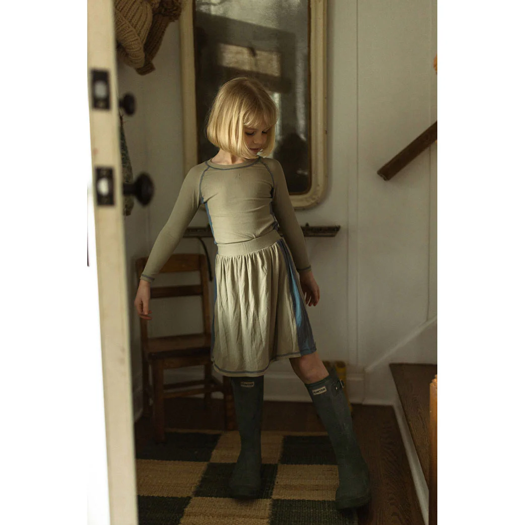 L by Ladida Olive + Slate Girl Contrast Tee - Image 3