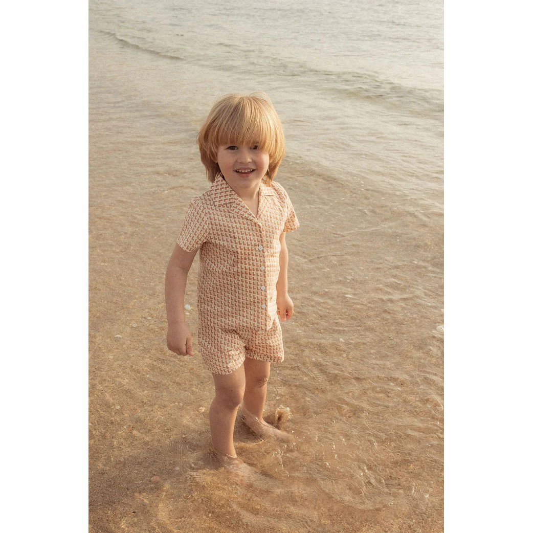 L by Ladida Peach Logo Printed Grandpa Shirt - Image 2