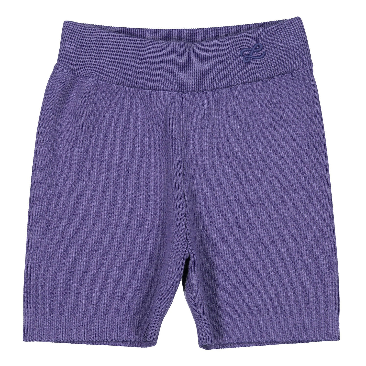 L by Ladida Periwinkle Ribbed Knit Shorts