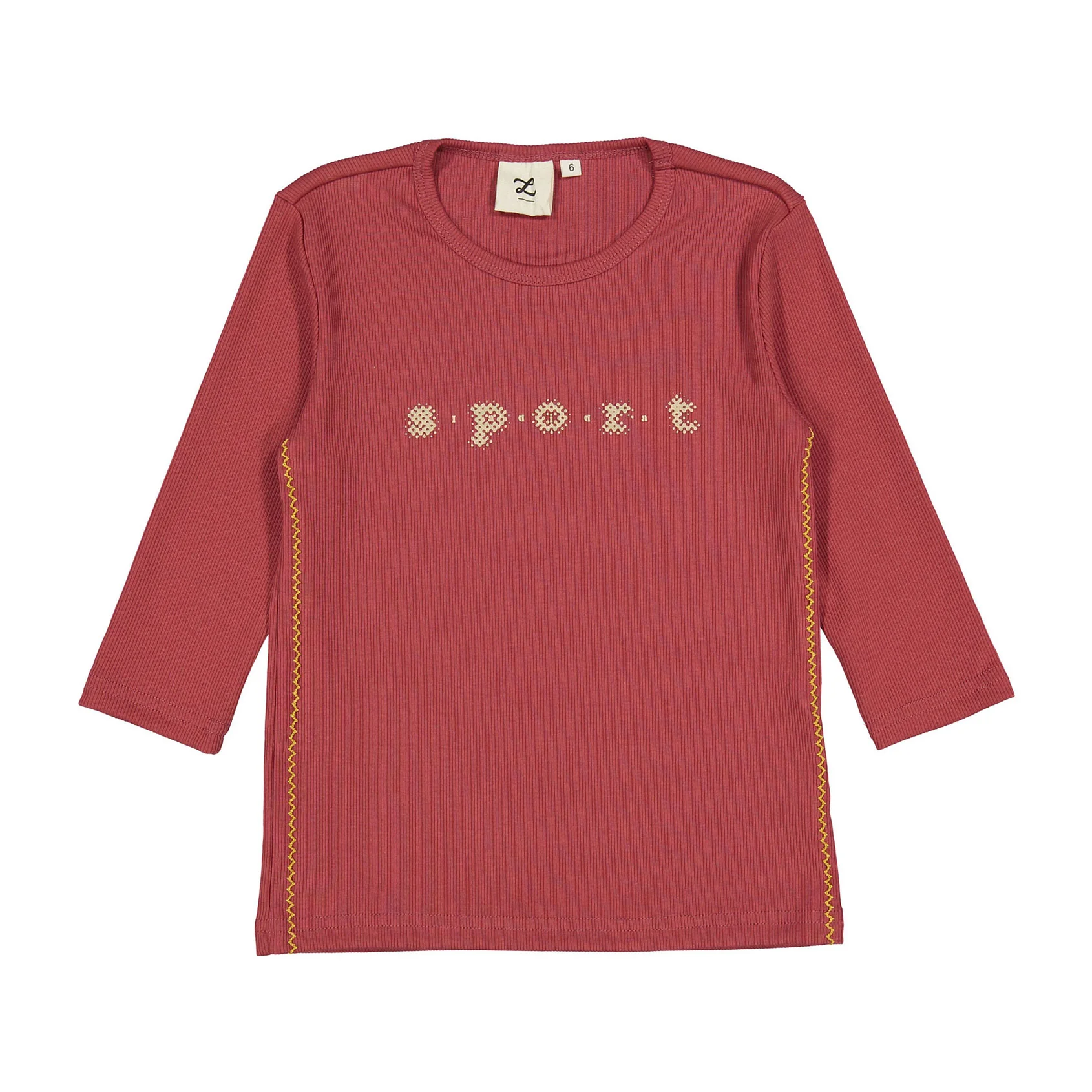 L by Ladida Rose Ribbed 3/4 Sleeve Tee