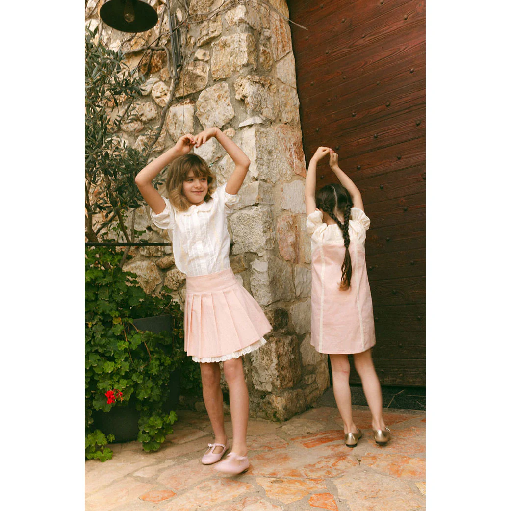 L by Ladida Salmon Lace Pleated Skirt - Image 2