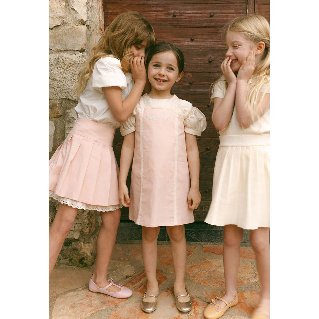 L by Ladida Salmon Lace Pleated Skirt - Image 3