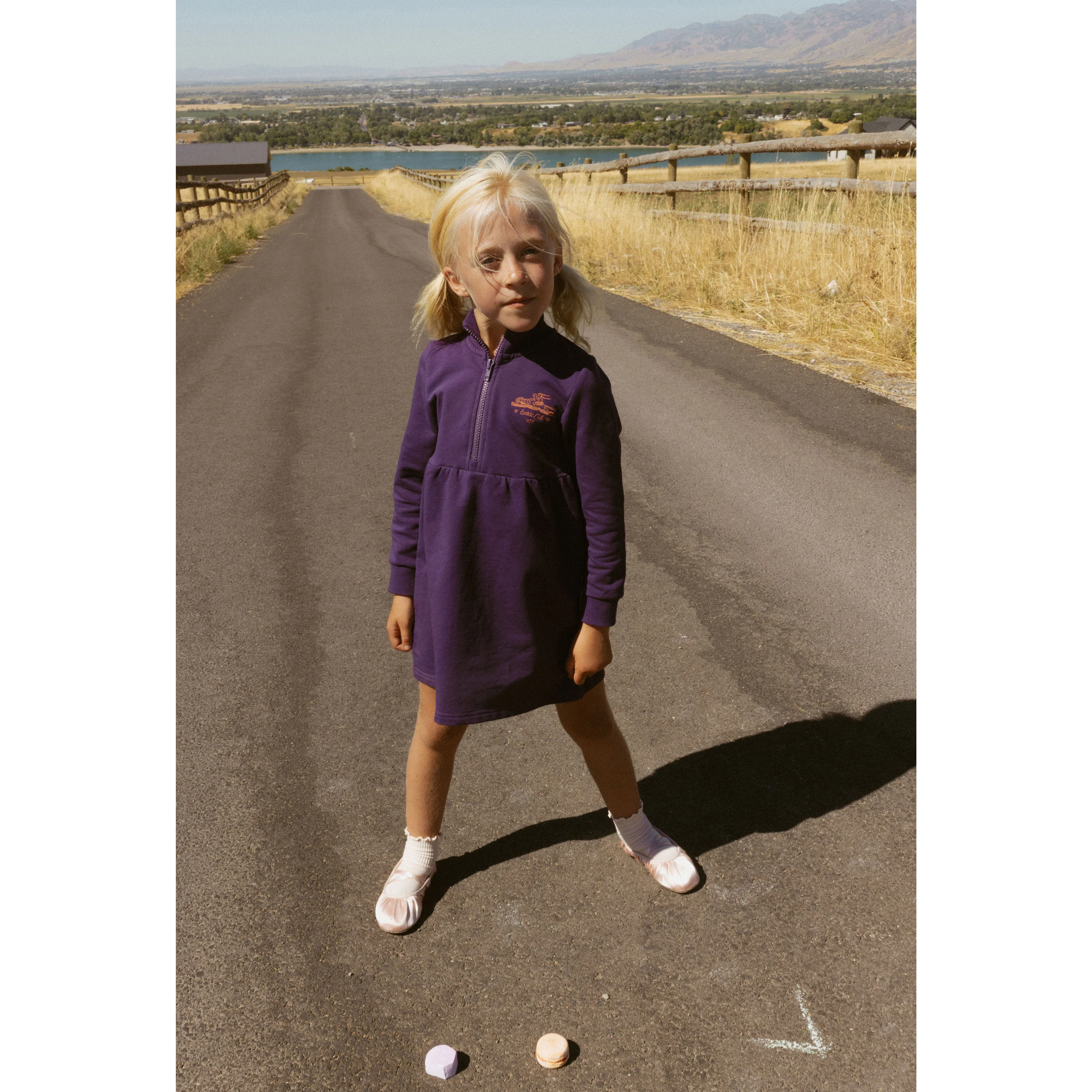 L by Ladida Wine Running Cheetah Half Zip Dress - Image 2