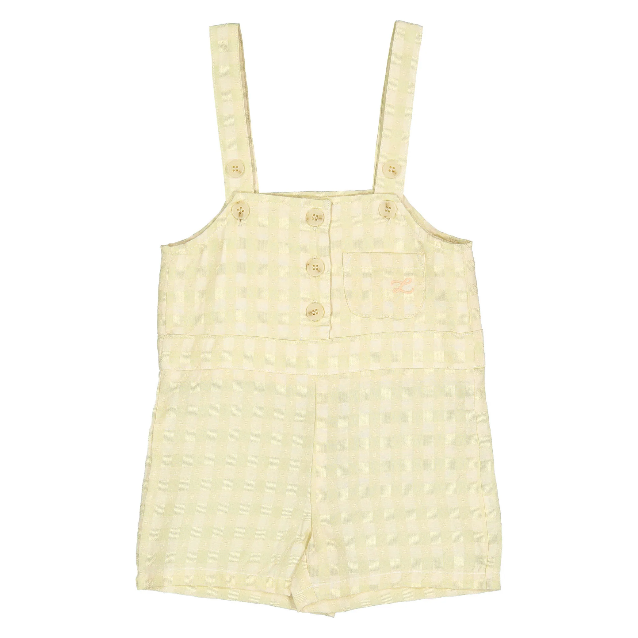 L by Ladida Yellow Plaid Overalls