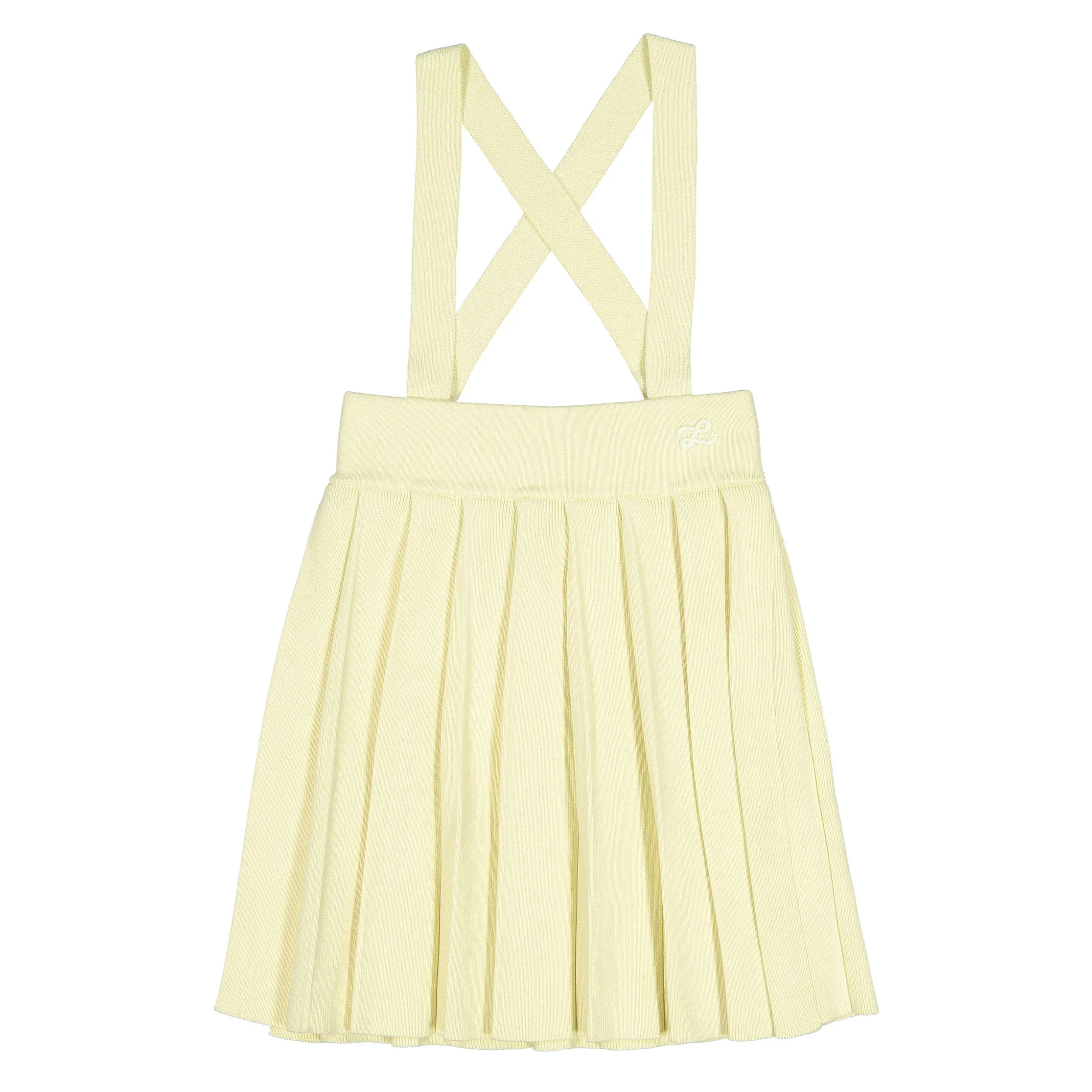 L by Ladida Yellow Pleated Strap Knit Skirt