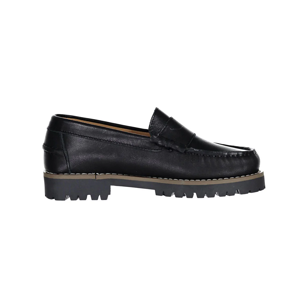 Ladida Shoes Black Leather Chunky Loafer - Image 3