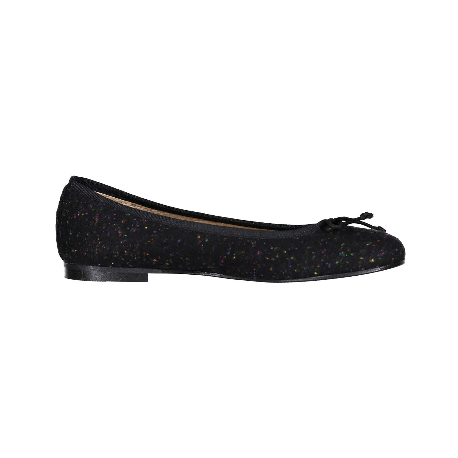 Ladida Black Speckeled Wool Ballet Flats - Image 3