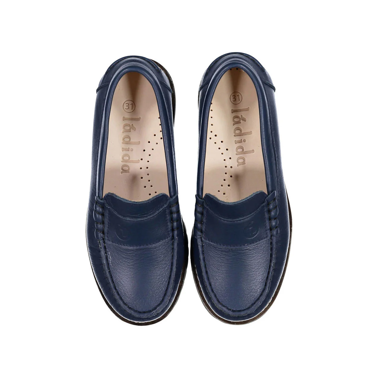 Ladida Shoes Blue Leather Chunky Loafer
