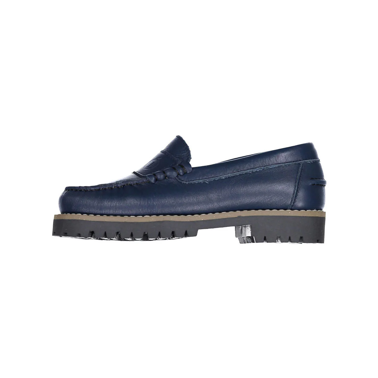 Ladida Shoes Blue Leather Chunky Loafer - Image 2