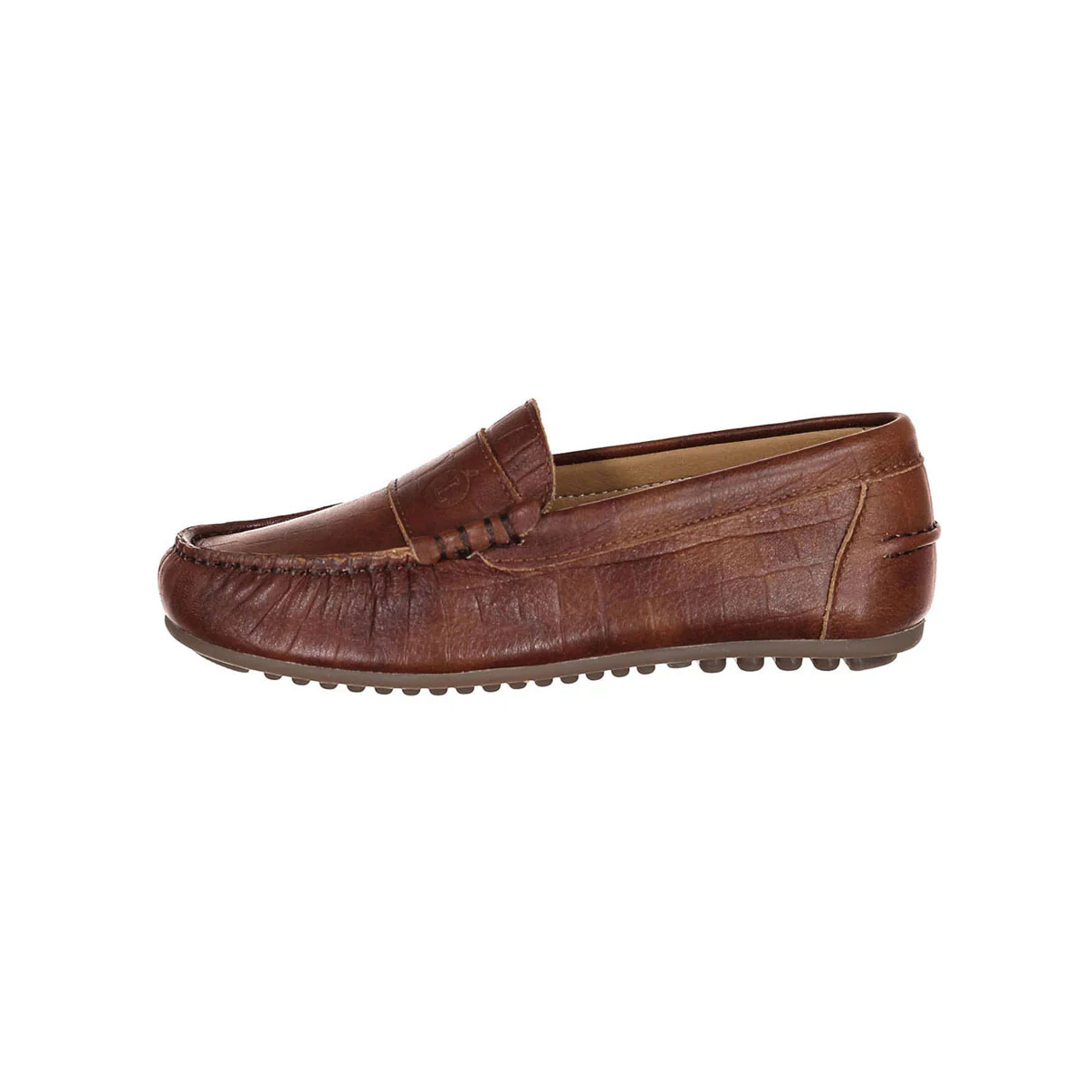 Ladida Shoes Brown Croc Leather Loafer - Image 2