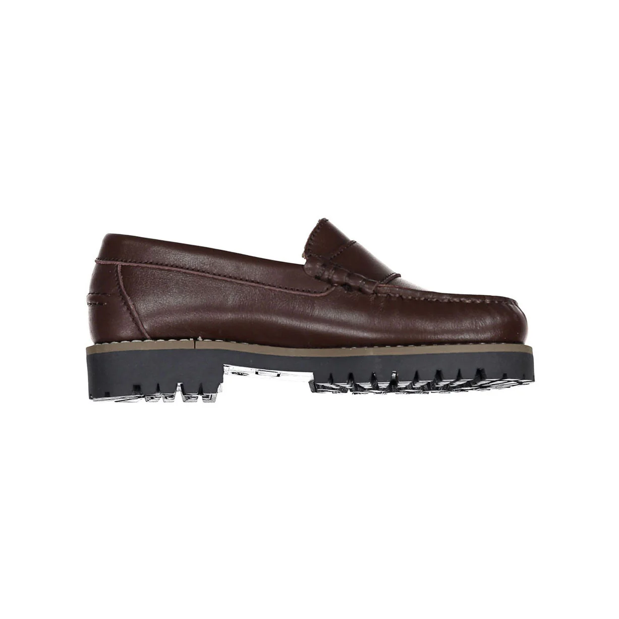 Ladida Shoes Brown Leather Chunky Loafer - Image 3