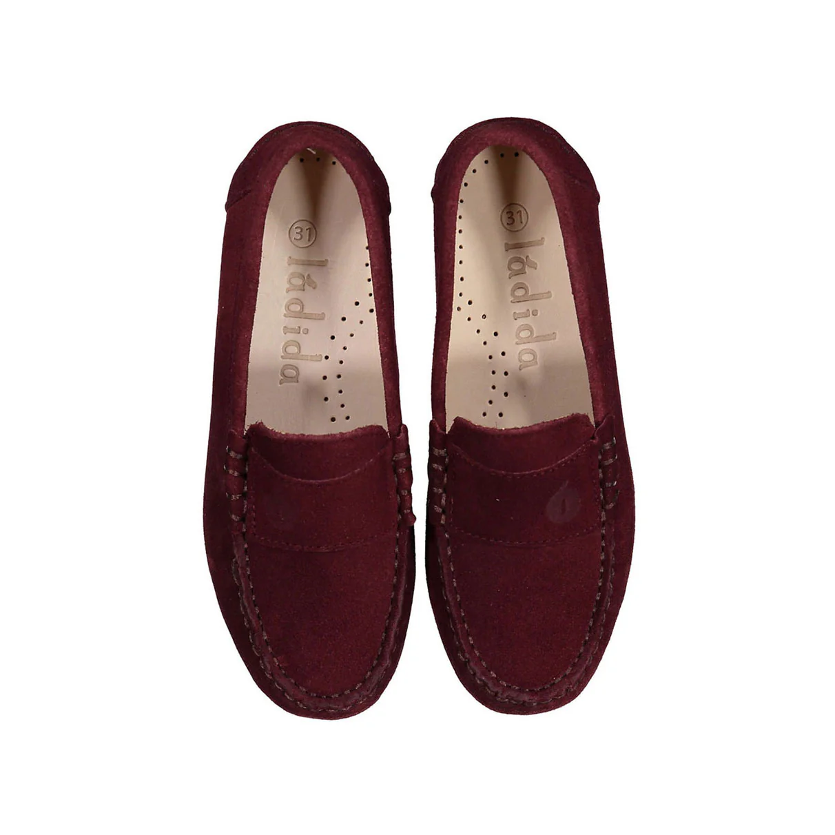 Ladida Shoes Burgundy Suede Loafer