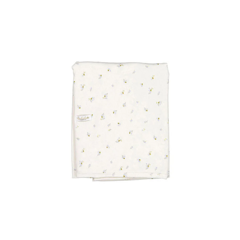 Ladida Layette Blue Florette Allover Blanket