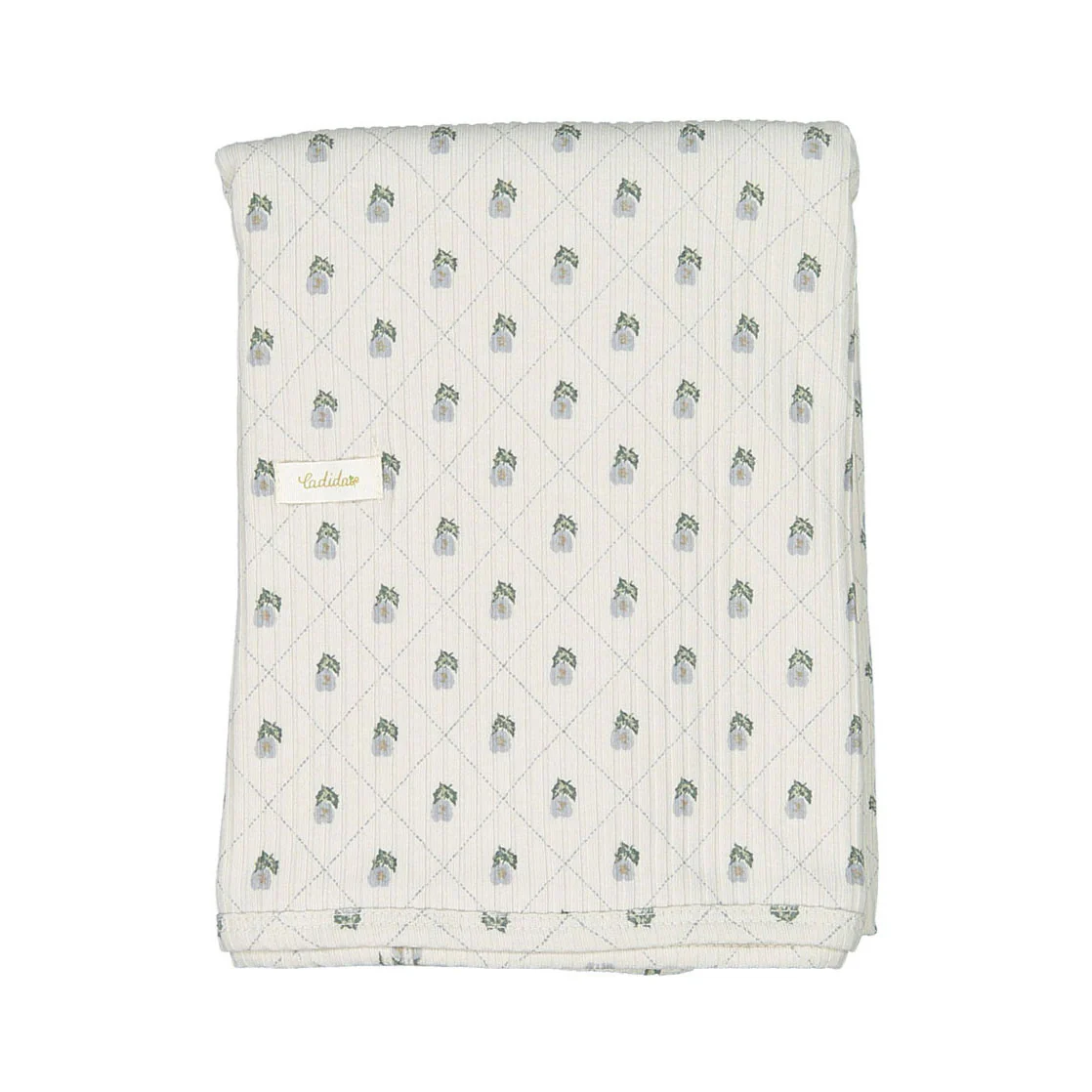 Ladida Layette Blue Grid Blanket