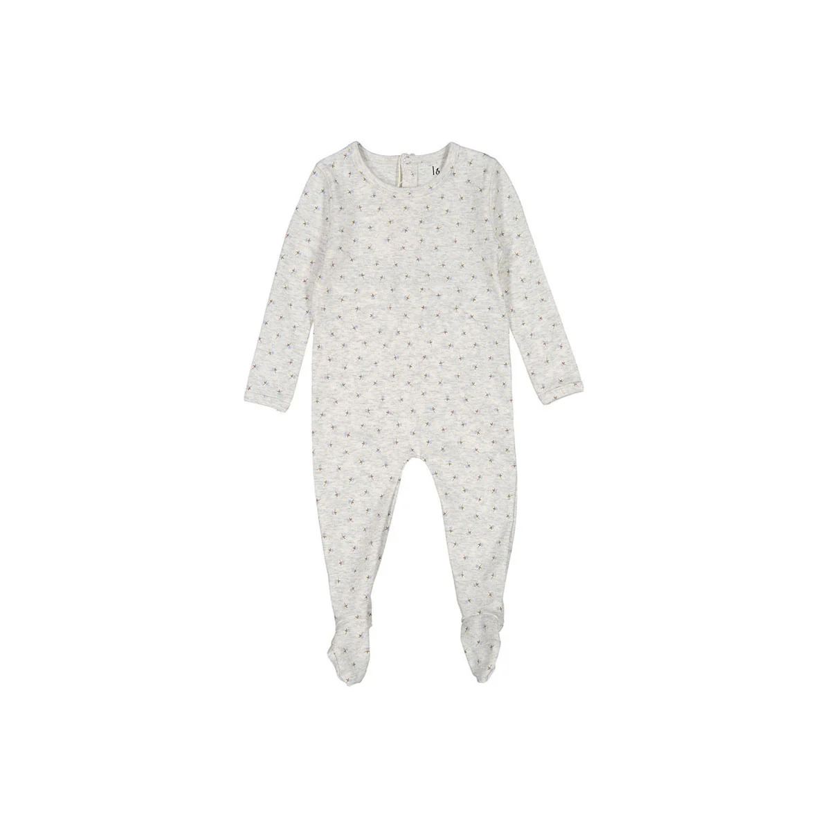 Ladida Layette Blue Rose Bud Footie
