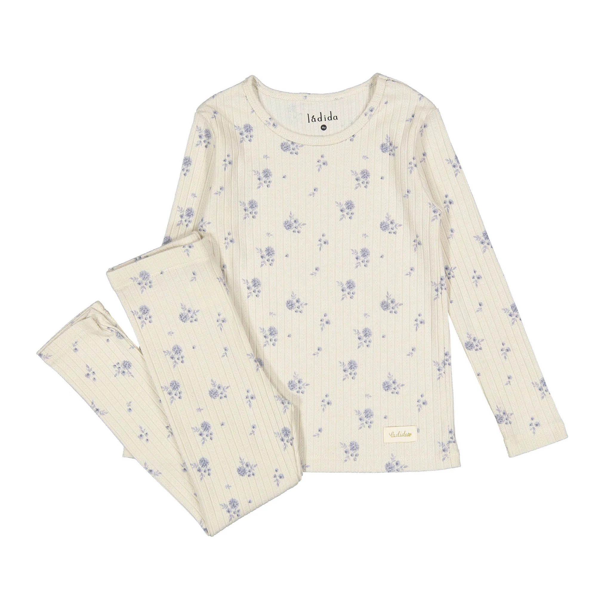 Ladida Layette Blue Watercolor Pajama Set