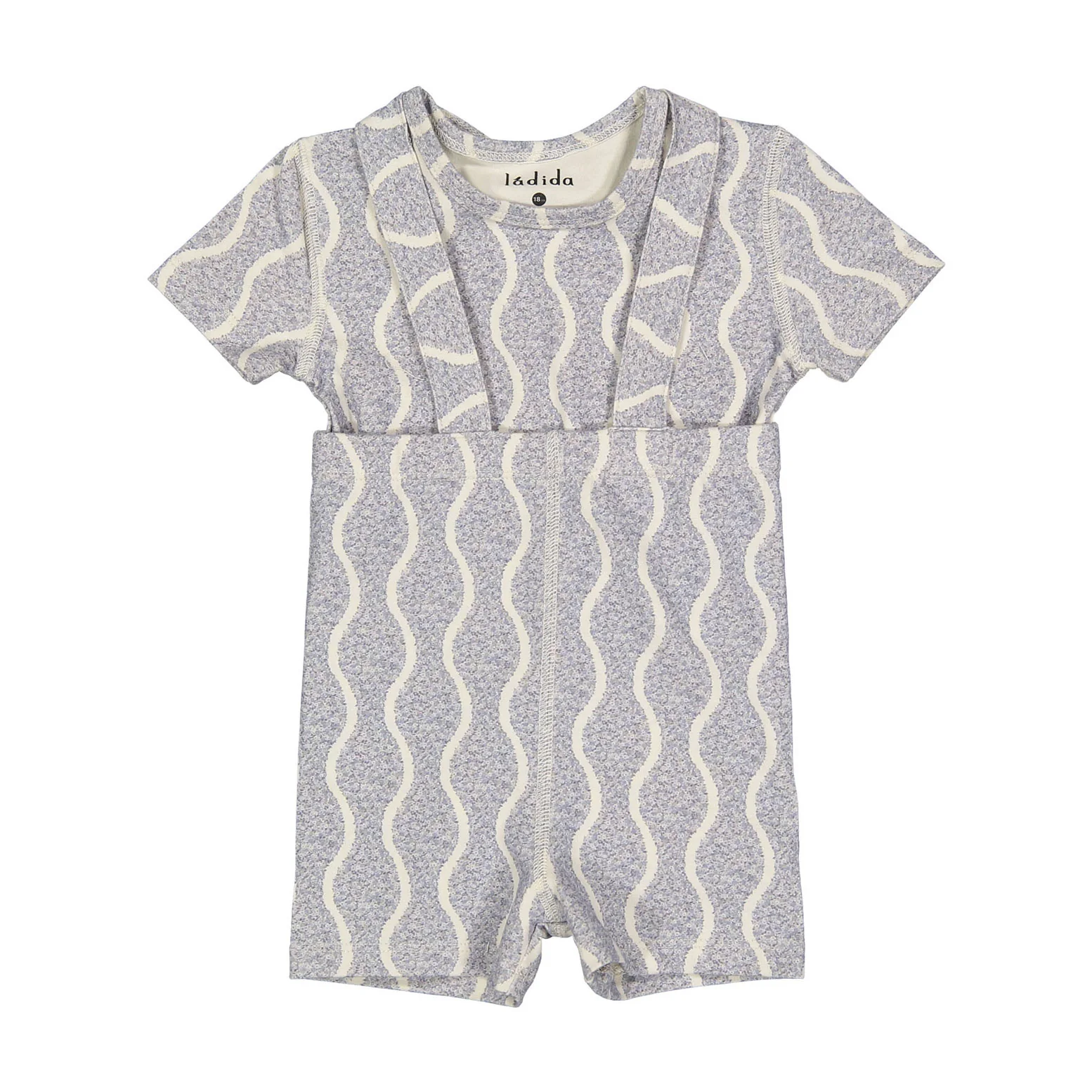 Ladida Layette Blue Wave Suspender Set
