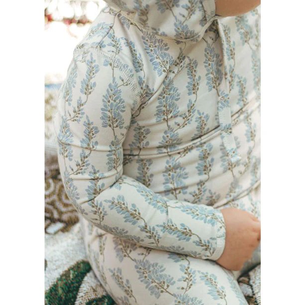 Ladida Layette Blue Wisteria Romper + Bonnet - Image 4