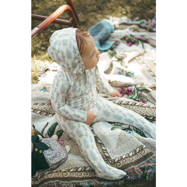 Ladida Layette Blue Wisteria Romper + Bonnet + Blanket - Image 5