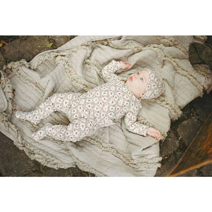 Ladida Layette Circle Floral Romper + Hat - Image 2