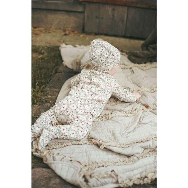 Ladida Layette Circle Floral Romper + Hat - Image 3
