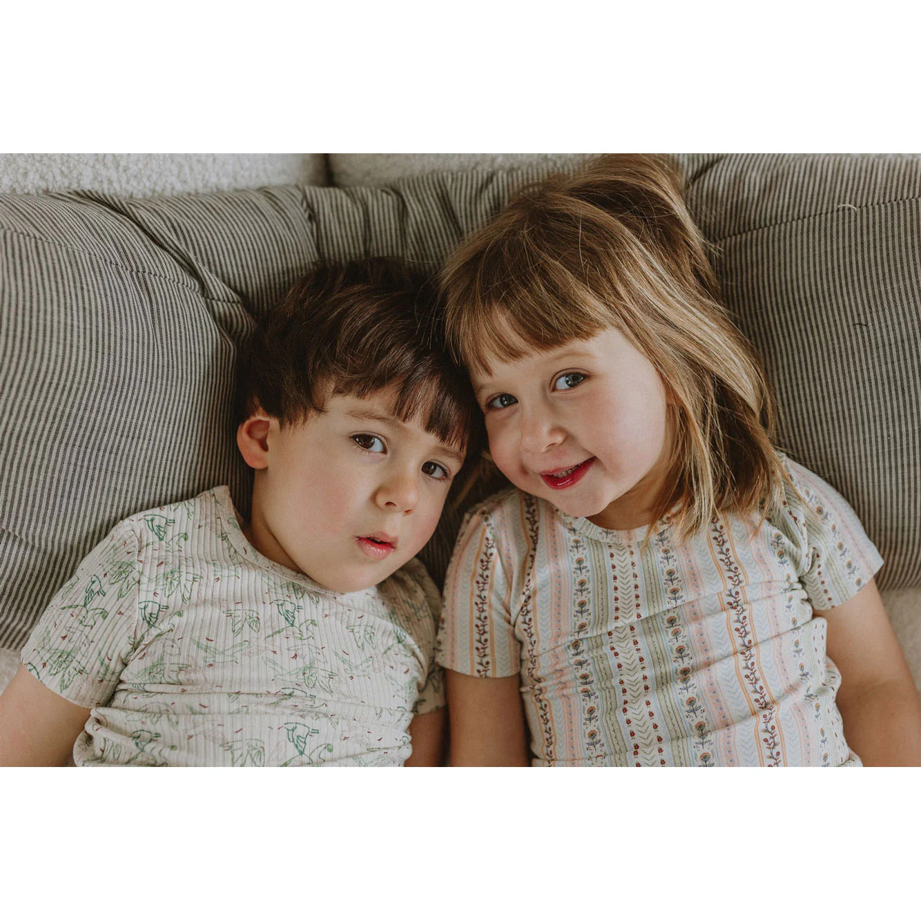 Ladida Layette Demask Stripe Tee+ Shorts Set - Image 2