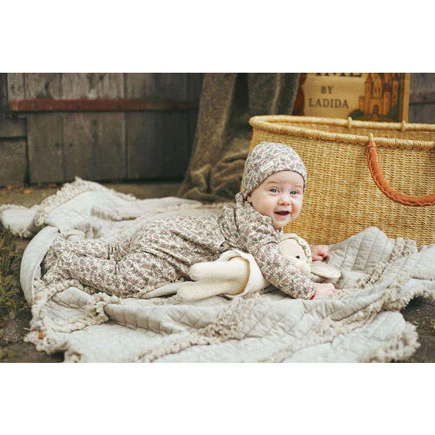 Ladida Layette Mauve Garden Romper + Hat - Image 2