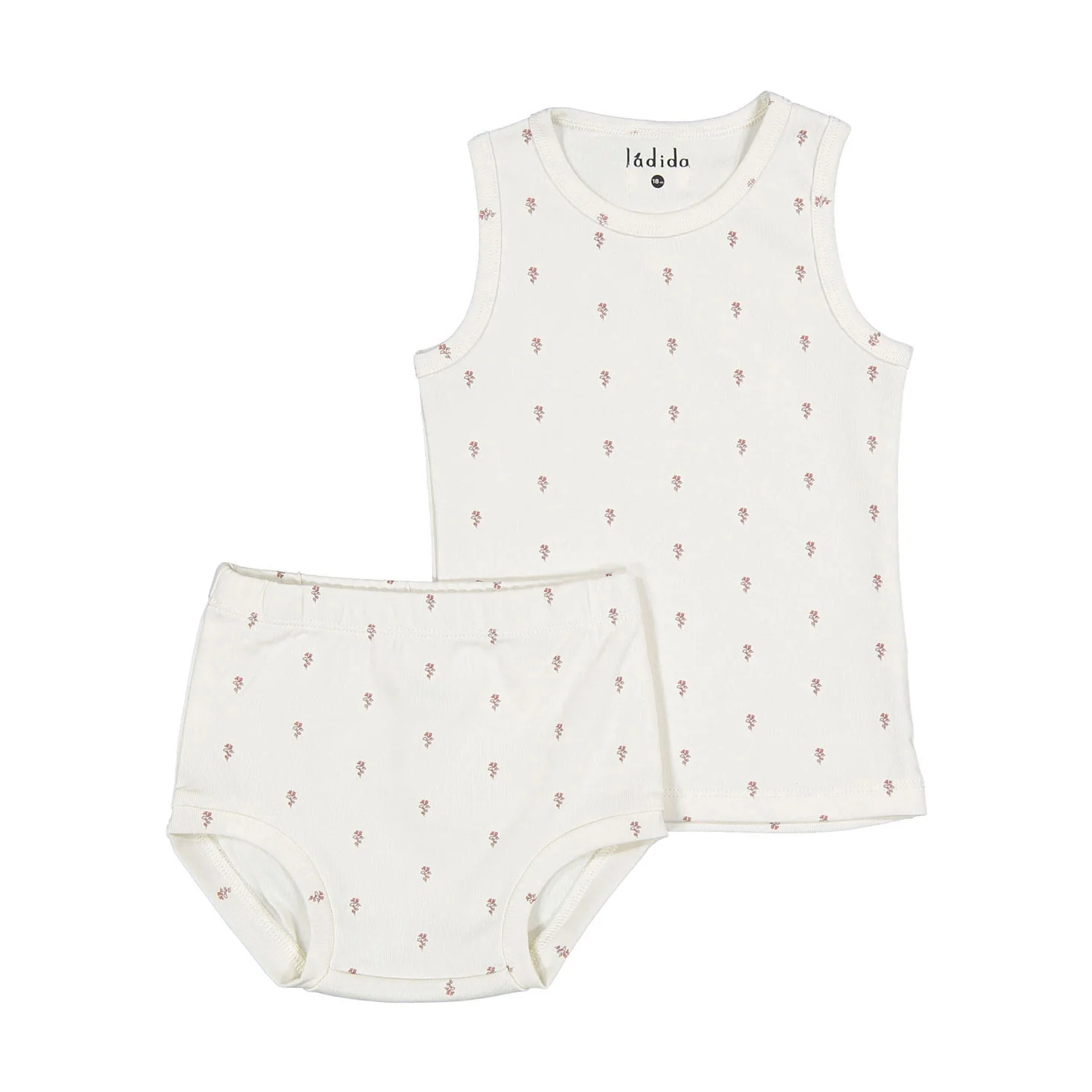 Ladida Layette Pink Tiny Rose Bloomer Set