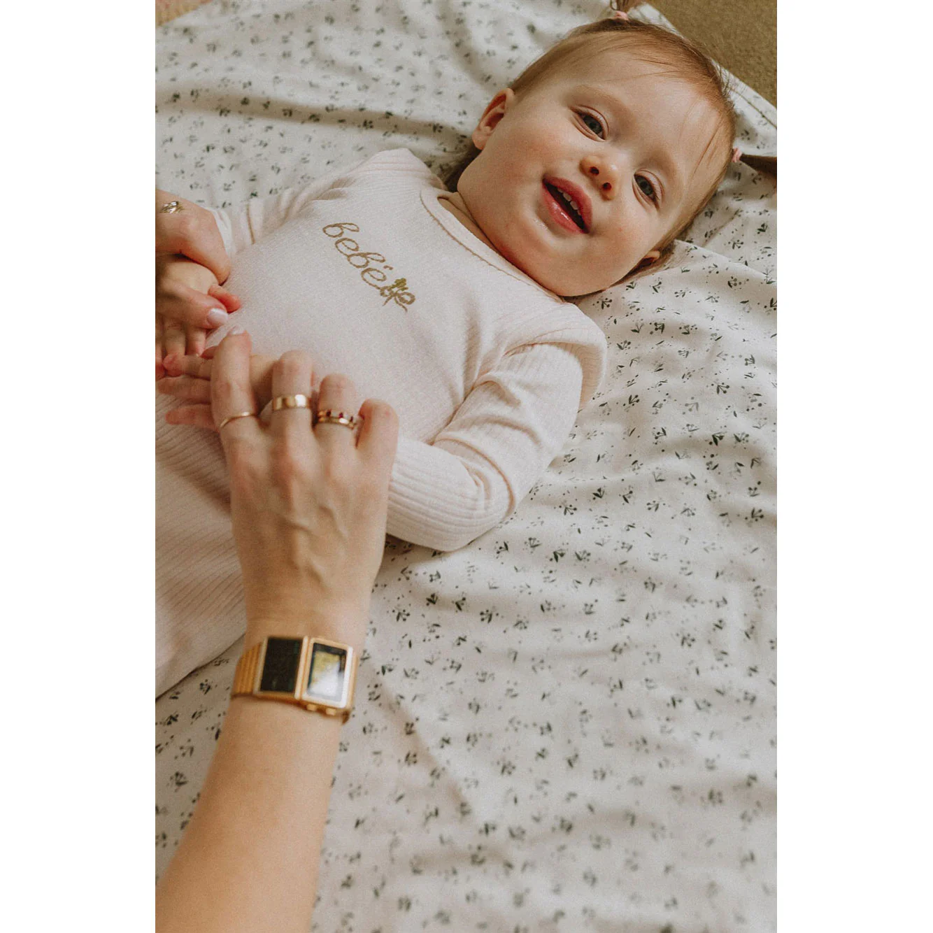 Ladida Layette Rose Bebe Footie+ Bonnet+ Blanket - Image 2