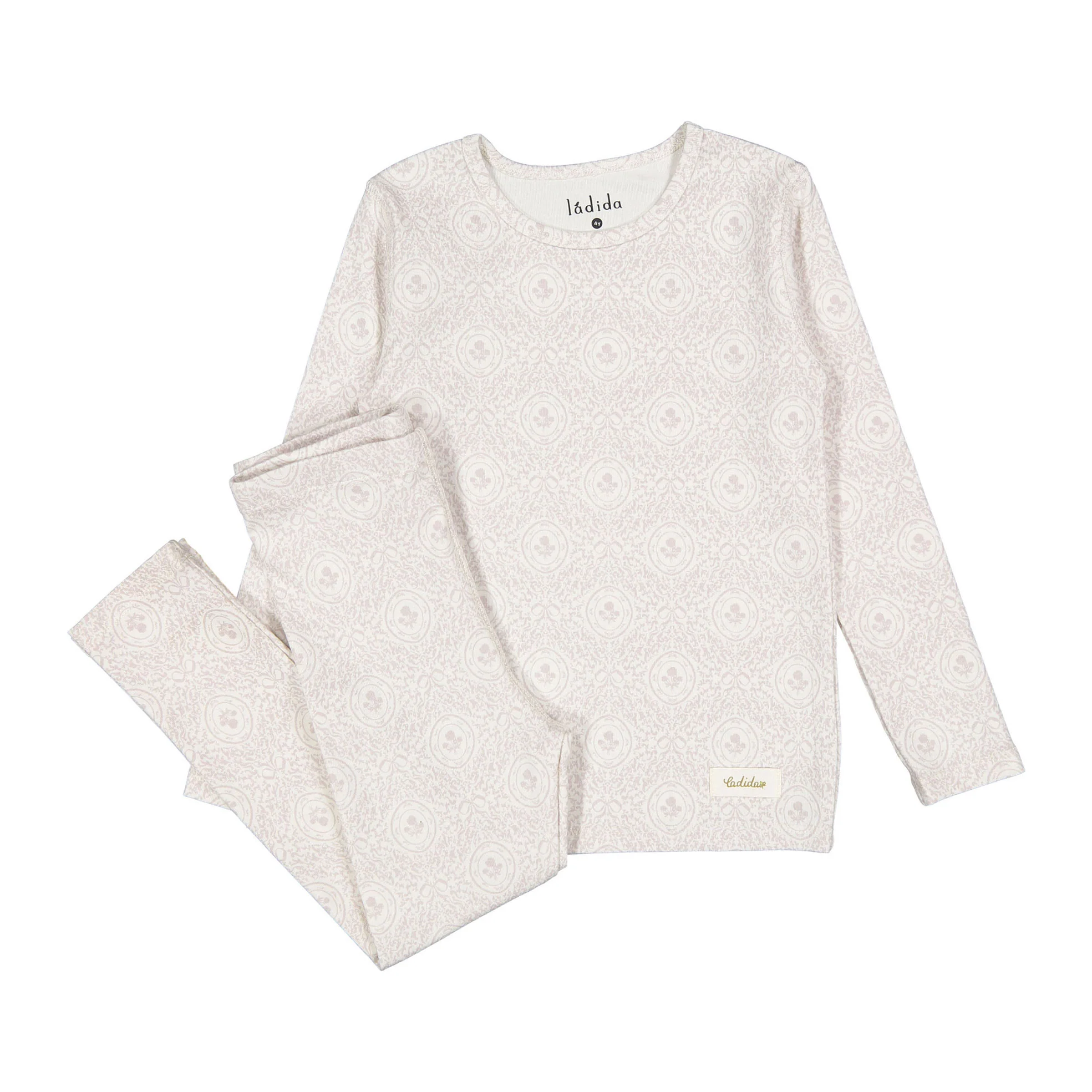 Ladida Layette Rose Demask Pajama Set