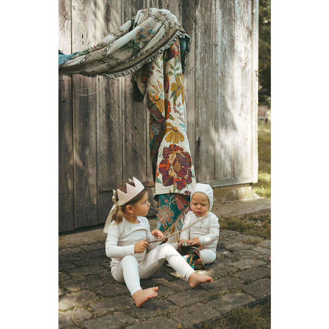 Ladida Layette Rose Demask Romper + Bonnet - Image 2