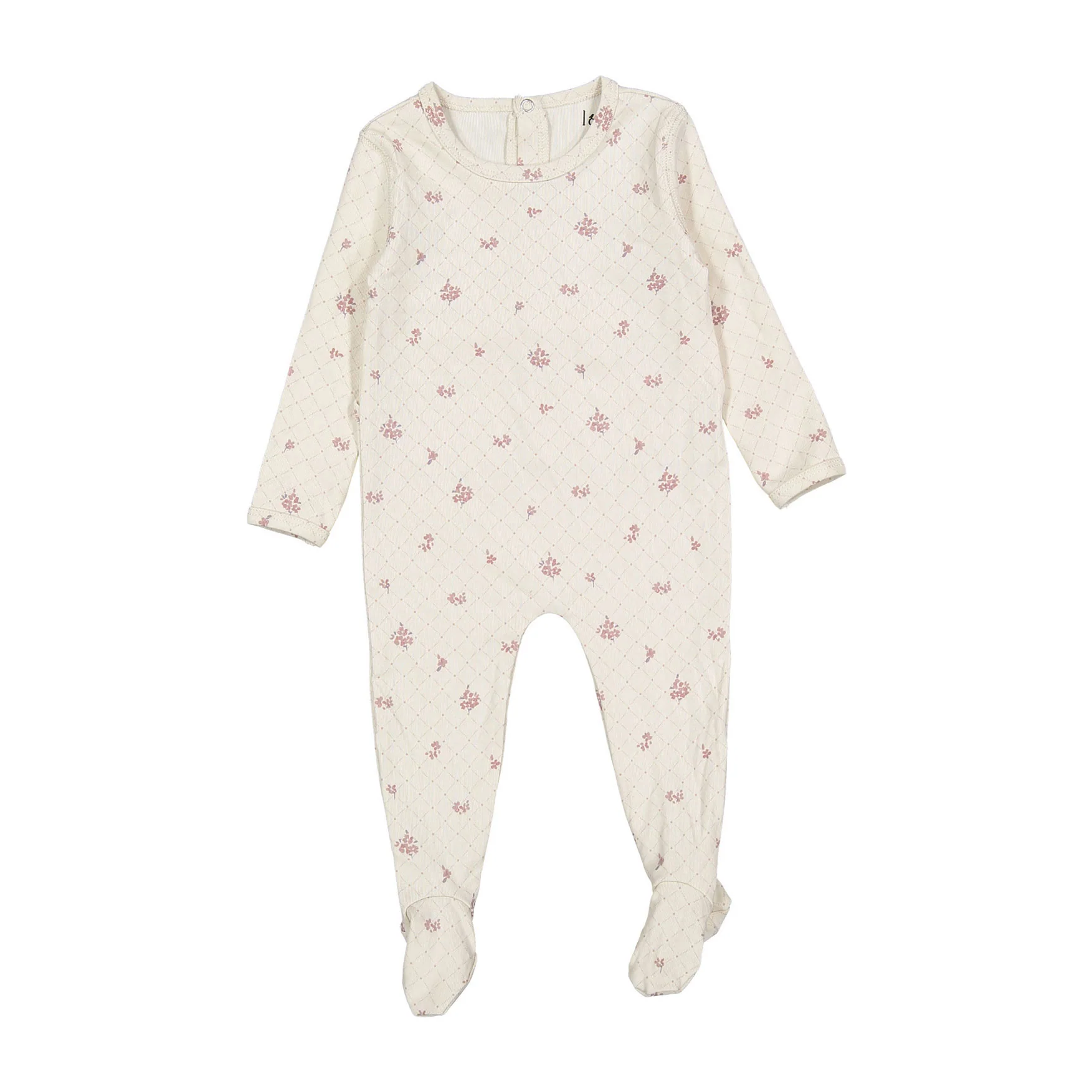 Ladida Layette Rose Grid Romper
