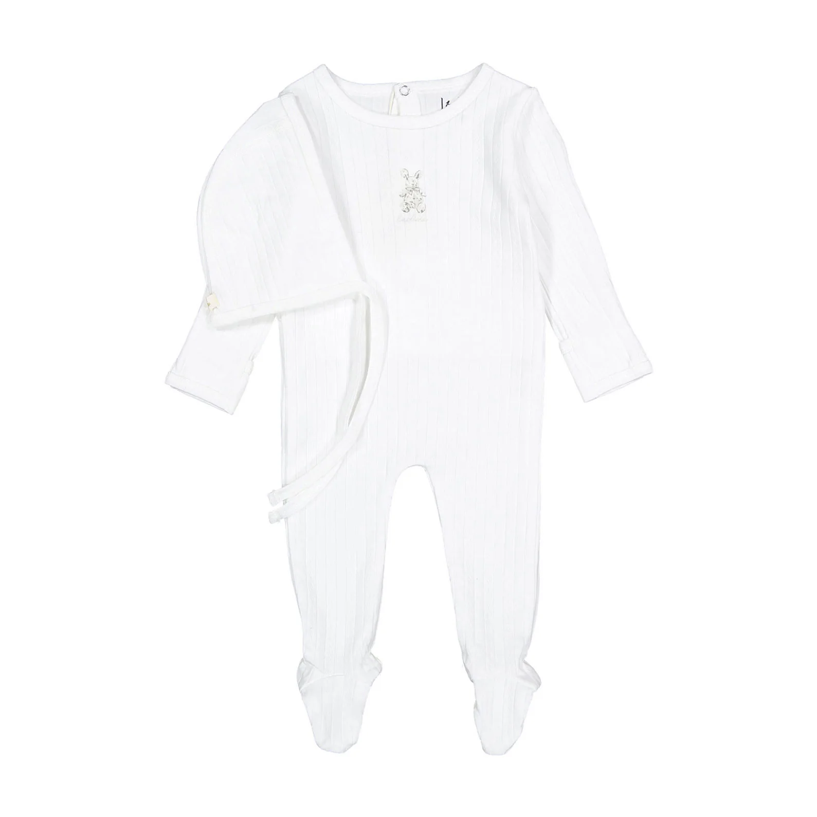 Ladida Layette Sand Bunny Romper + Bonnet