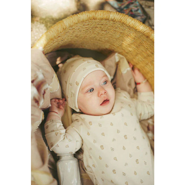 Ladida Layette Sketched Pears Romper + Hat + Blanket - Image 2