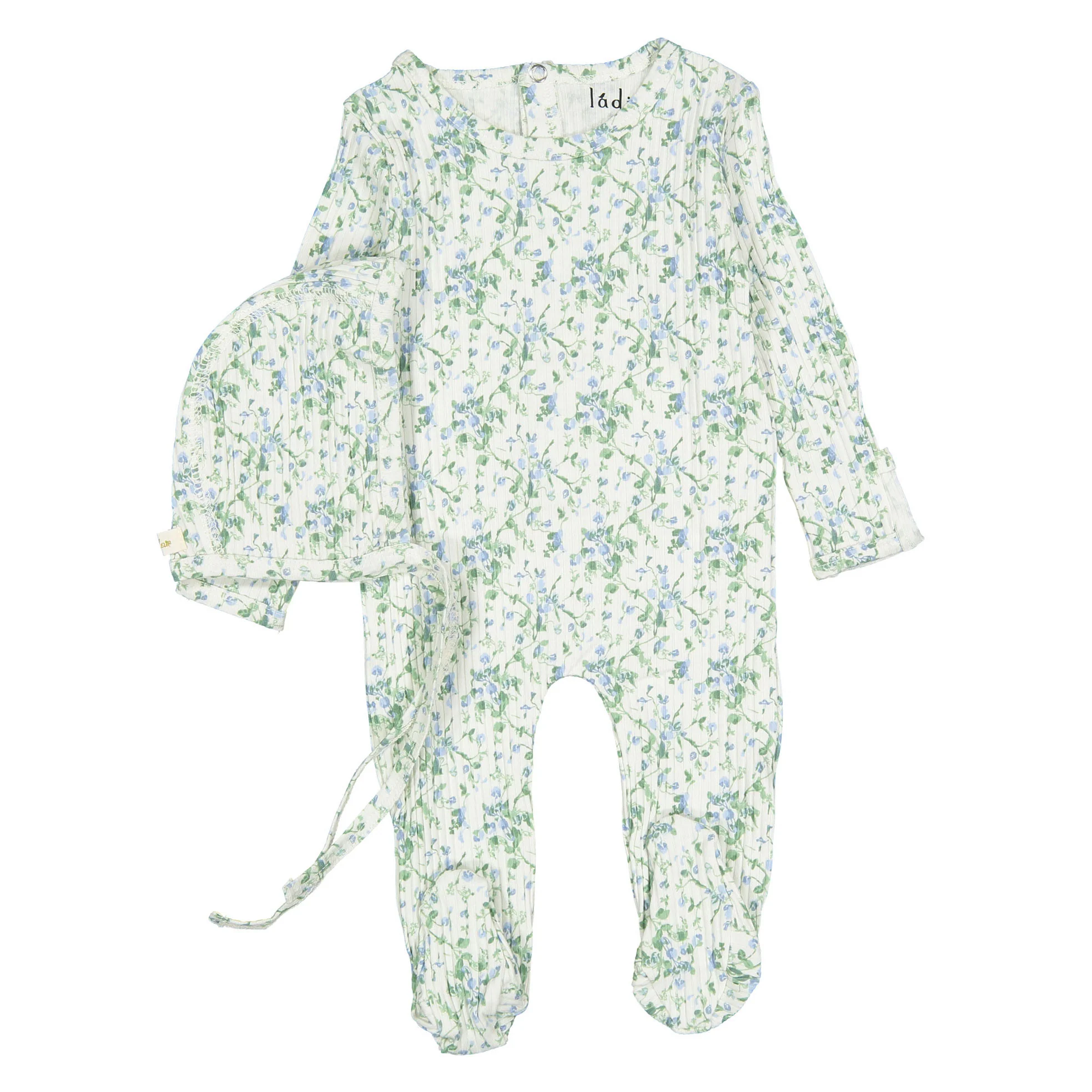 Ladida Layette Sky Bellflower Footie+ Bonnet