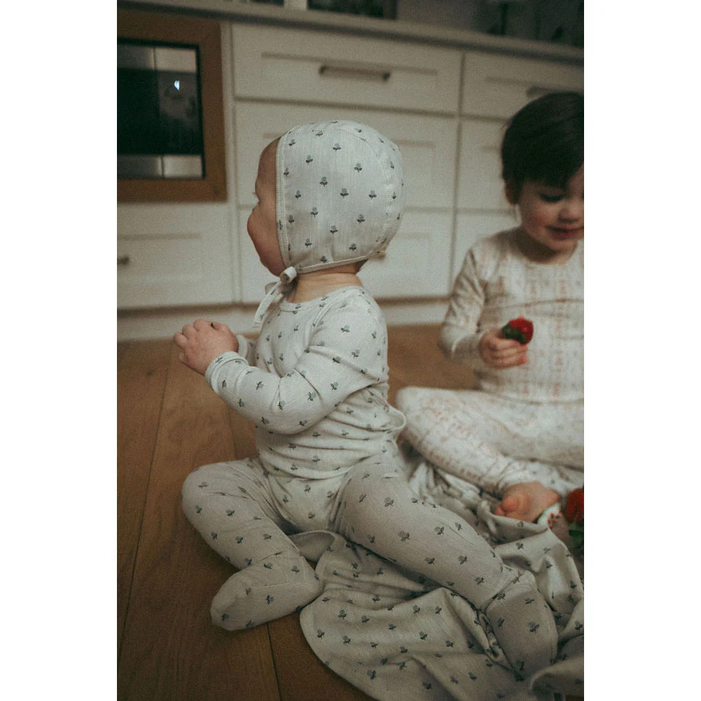 Ladida Layette Vintage Blue Romper + Bonnet + Blanket - Image 3