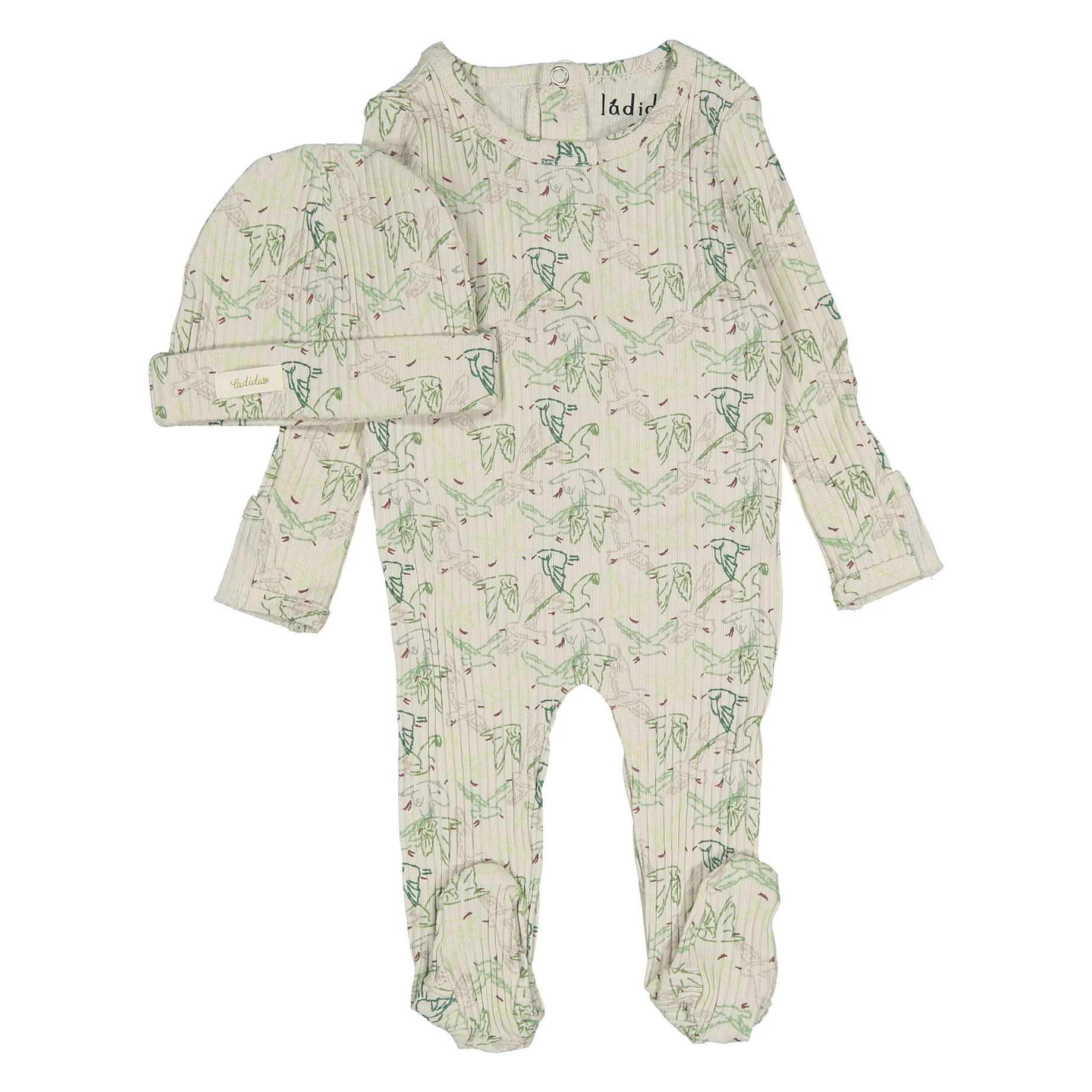 Ladida Layette Wings Footie+ Hat