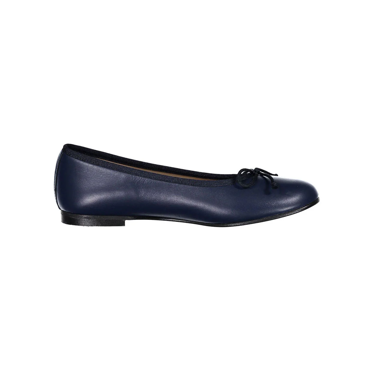 Ladida Navy Leather Ballet Flats - Image 3